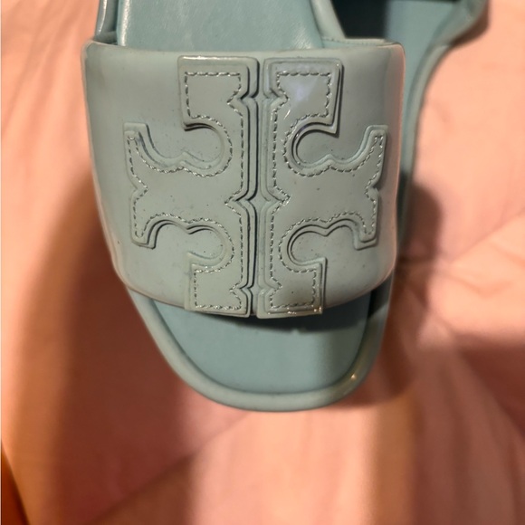 Tory Burch double t sport slide Aqua size 7 - Picture 5 of 8